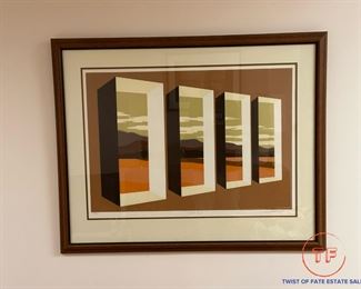 Signed Limited Edition Serigraph "Desert View" by WARREN WOODWARD