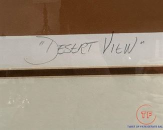 Signed Limited Edition Serigraph "Desert View" by WARREN WOODWARD
