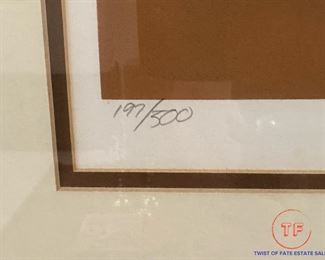 Signed Limited Edition Serigraph "Desert View" by WARREN WOODWARD