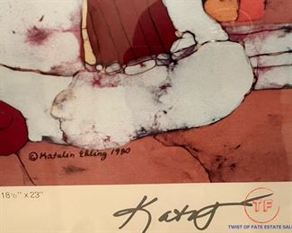 Signed Framed Gallery Poster by KATALIN EHLING 