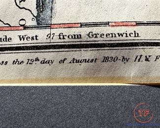 1830 Hand Colored UNITED STATES Map