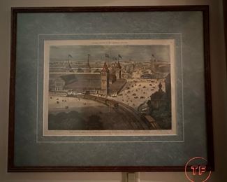 1876 Hand Colored "Historical Register of the Centennial Exposition" from FRANK LESLIE'S Illustrated Newspaper