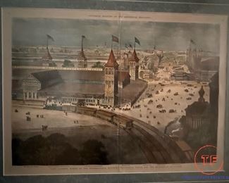 1876 Hand Colored "Historical Register of the Centennial Exposition" from FRANK LESLIE'S Illustrated Newspaper