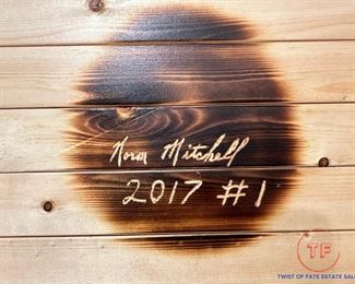 "Old Glory" Torched American Flag Signed Norm Mitchell 2017