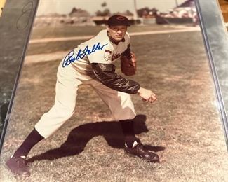 BOB FELLER Signed Photo with COA