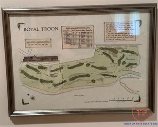 Framed Golf Course Lithographs