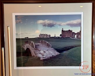"Old Course, St. Andrews Scotland" Signed Framed Photo