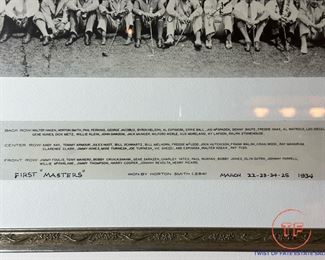 1934 First Masters Reproduced Framed Photograph