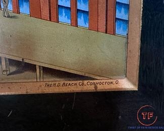 Early 1900's FREMONT BREWING COMPANY Advertising Lithograph on Tin