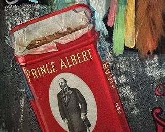 Antique PRINCE ALBERT Featuring Chief Joseph, Nez Perce Advertising Lithograph on Tin