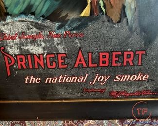 Antique PRINCE ALBERT Featuring Chief Joseph, Nez Perce Advertising Lithograph on Tin