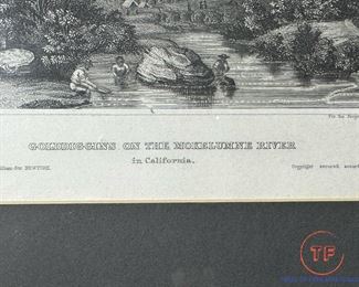 1800's "Golddiggins on the Mokelumne River" Etching