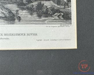 1800's "Golddiggins on the Mokelumne River" Etching