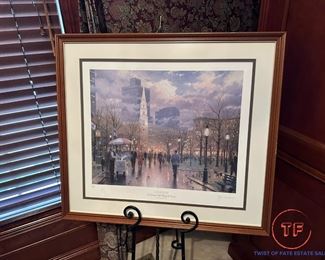 THOMAS KINKADE Signed Special Edition BOSTON "An Evening Stroll Through the Common"  (191/550)