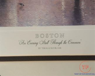 THOMAS KINKADE Signed Special Edition BOSTON "An Evening Stroll Through the Common"  (191/550)