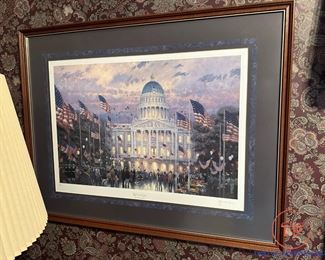 THOMAS KINKADE Signed Special Edition "Flags Over the Capitol" (152/1991)