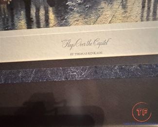 THOMAS KINKADE Signed Special Edition "Flags Over the Capitol" (152/1991)