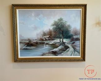 Original Oil on Canvas Signed CH FRANK