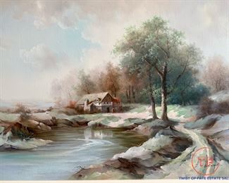 Original Oil on Canvas Signed CH FRANK