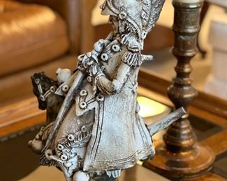 Signed Ceramic Russian Cossack on Horse