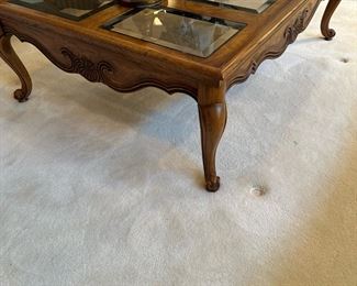Thomasville Glass Topped Coffee Table