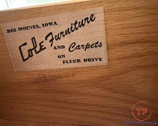 Vintage COLE FURNITURE (Des Moines, IA) Bedroom Set