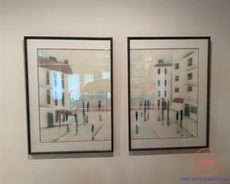 Signed Limited Edition by MEL STAUFFER "Gentle Rain II" & “ Gentle Rain I”