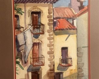 RUTH JOY HOPKINS Original Watercolor (1963)