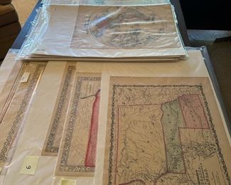 Collection of 1800’s Hand Colored Maps