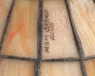 LARGE Stained Glass and Slag Glass Light Shade from MGM Grand Reno