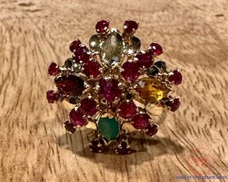 14K GOLD Cocktail Ring