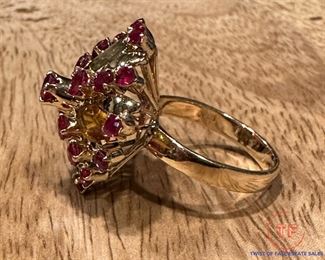 14K GOLD Cocktail Ring
