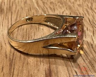14K Gold Ring with Twilight Fire Topaz