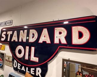 5' Super Rare "Dealer" Standard Oil sign. Yes, it's real.