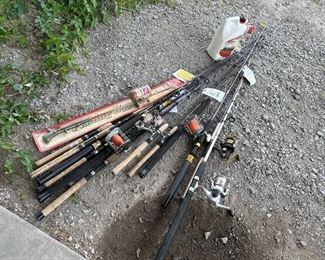  LARGE LOT OF FISHING POLES