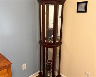 cute corner, curio cabinet