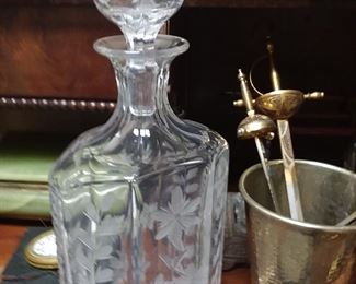 Engraved decanter