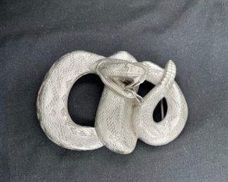 1991 Great American Buckle Co Rattlesnake Buckle