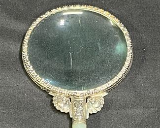 Antique Chinese Jade Handle Magnifying Glass