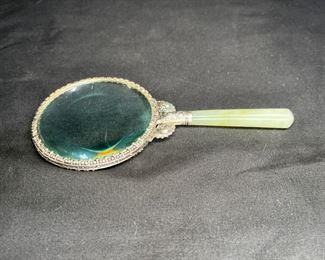 Antique Chinese Jade Handle Magnifying Glass