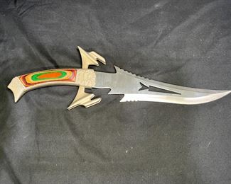 Double Edged Curved dagger with Leather Sheath