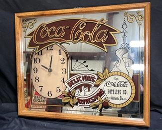 1970's Mirrored Coca-Cola Wall Clock