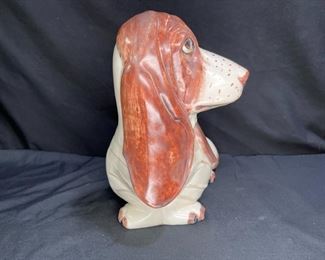 VTG Large Basset Hound Porcelain Figurine