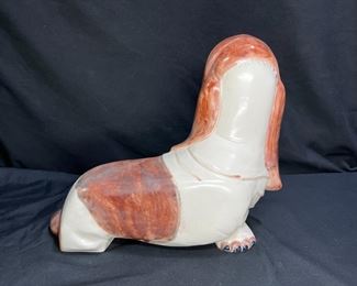 VTG Large Basset Hound Porcelain Figurine