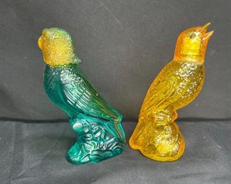 2 VTG Avon Tropical Bird Empty Perfume Bottles