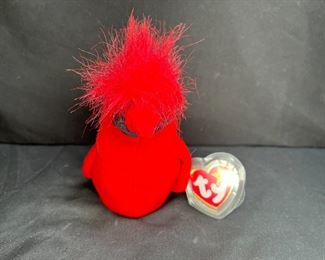 Vintage TY Cardinal "Mac" Beanie Baby - PE Pellets