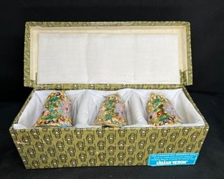 VTG #3963 Lillian Vernon Cloisonne Bell Ornaments