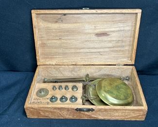 Antique Hammel Riglander Co Travel Jewelers Scale