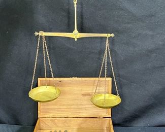 Antique Hammel Riglander Co Travel Jewelers Scale