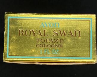 VTG Avon Royal Swan Topaz Cologne with Box